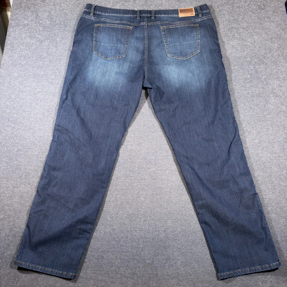 TravisMathew Featherweight Jeans Men 42x32 Blue Denim Straight Leg Stretch